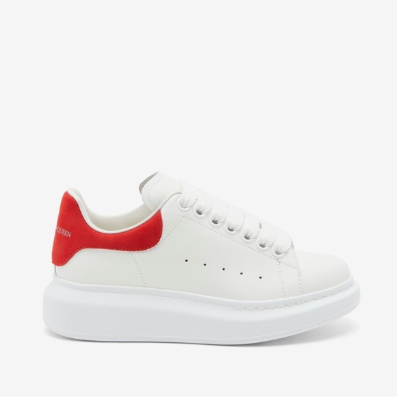 Alexander McQueen red and white sneakers size 36